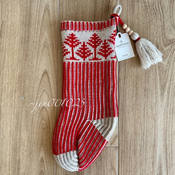 20" Tree Knit Stocking Red - Hearth & Hand Magnolia - Picture 5 of 12
